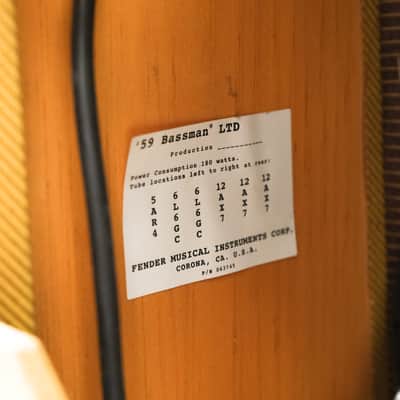 Fender 59 Bassman Limited Edition Owned by Deryck Whibley Of Sum 41 image 17