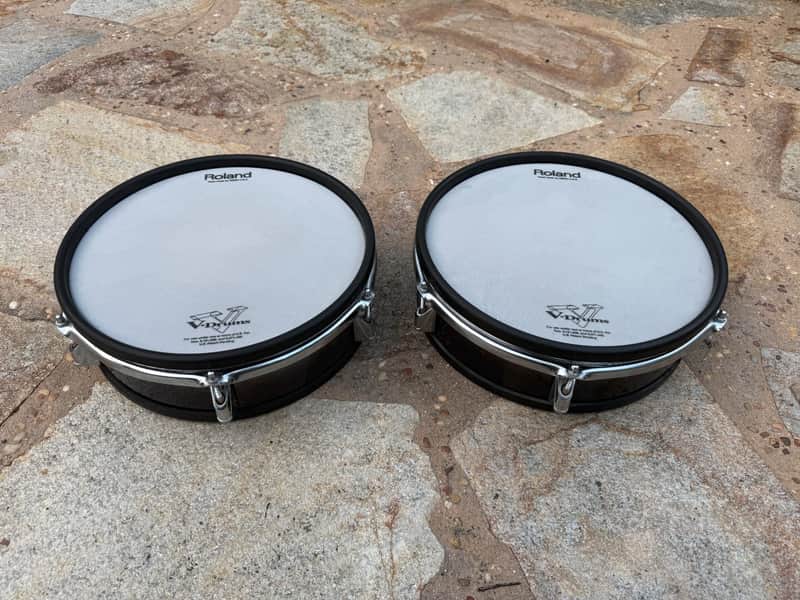 TWO Roland PD-125 BK 12" Mesh Head V Drum PD125 - Black image 1