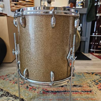 Gretsch Round Badge 18-14-12" 6-ply Bop Kit - Champagne Sparkle 1960s image 11