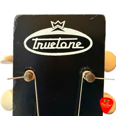 1960s Truetone “Fun Time” 5DC9510 Harmony-Built Redburst Parlor Guitar – “Baby Mama” image 5