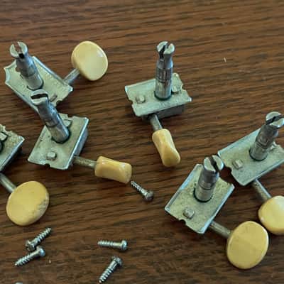 1964 1965 1966 set Fender Musicmaster Duo Sonic Mustang guitar tuners tuning pegs image 6