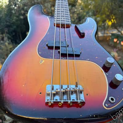 1969 Fender Precision Bass - Sunburst - Great Player OHSC image 12