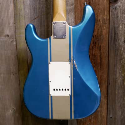 Keith Holland Custom S-ANS #1319 - Ocean Turquoise Metallic Nitro w/ "Z-28" Gold Stripe with Hard Case image 15