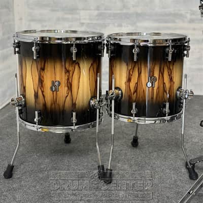 Sonor SQ2 Beech 5pc Drum Set Black Burst over African Marble Gloss image 4