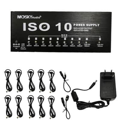 Mosky Pedal Power Supply DC 9V-18V 10 Outputs US/UK/EU Plug,price include the import duty to US buyer image 2