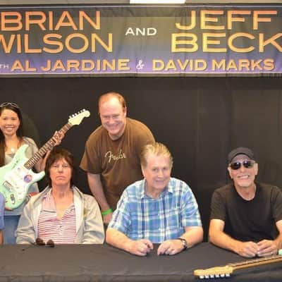 Fender Jeff Beck Stratocaster, 1999, Autographed by Brian Wilson, Jeff Beck, Al Jardine & David Marks with Case image 23