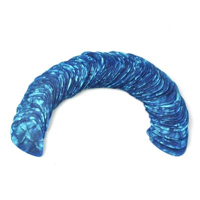 Celluloid Light Blue Pearl Guitar Or Bass Pick - 1.2 mm Extra Heavy Gauge - 351 Shape - 24 Pack New