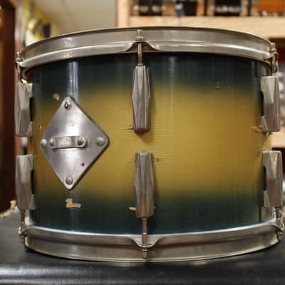1930s Gretsch 9x13 Tom in Blue and Gold Duco image 2