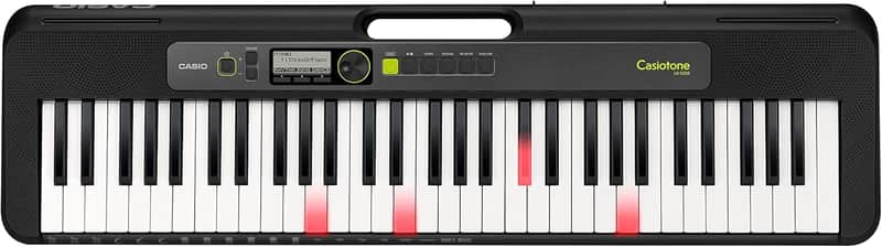 Casio Casiotone LK-S250 CASIOTONE Clavier à Touches Lumineuses avec 61 Touches à Frappe Dynamique au Look Piano, 400 sons & 77 Rythmes d'accompagnement, Entrée Microphone, Noir image 1