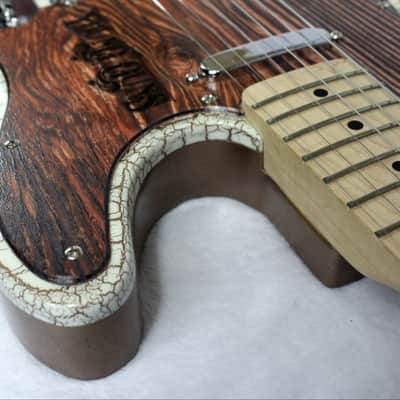 Custom Crackle Painted And Upgraded Fender Squier Telecaster With Graphics image 15