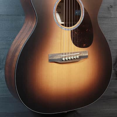 Martin OMC-10E Modern Burst Acoustic-Electric Guitar | Solid Sapele / Spruce Orchestra Model Cutaway image 15