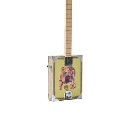 Electric Cigar Box Guitar Deer Crossing 3 String - Left Hand image 4