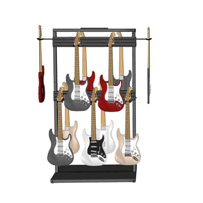 D'Luca Free Standing Modular Guitar Display Double Tier image 1