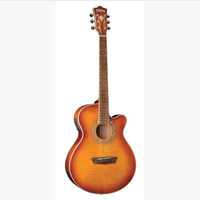 Washburn EA15ITB | Festival Series Mini Jumbo with Electronics, Ice Tea Burst. New with Full Warranty!