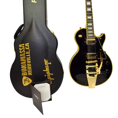 2025 Epiphone Joe Bonamassa '59 Les Paul Custom Electric Guitar, Antique Ebony w/ Case image 1