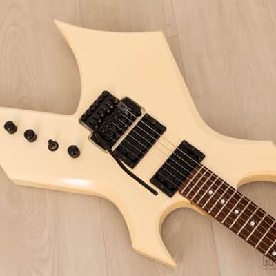 1992 BC Rich Warlock WGR-2X NJ Series White w/ Reverse Headstock & Floyd Rose, Japan image 8