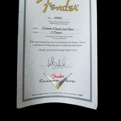 Fender  Custom Shop Classic Jazz Bass  2011 image 9