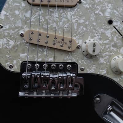 Squier Custom Bullet Stratocaster Upgraded Wilkinson Saddles Humbucker pickups Satin Pearl Blue image 4