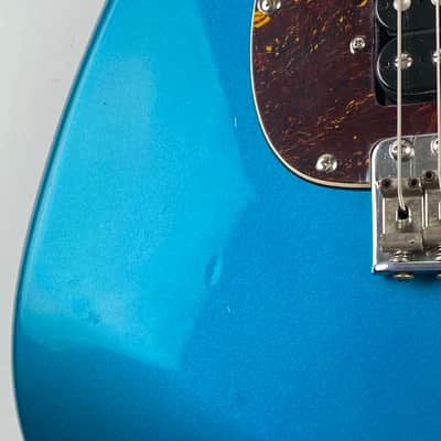 Fender Strat 1989 - Lake Placid Blue - Made in Japan. Dragonfire Pro Series  HSS set up installed.Original white guard S/S/S with factory electronics included. image 6