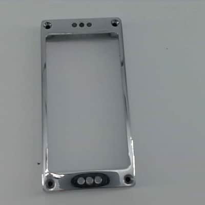 Schaller Humbucker Bridge Pickup Cover 3 Holes Curved Corners  - Nickel image 3