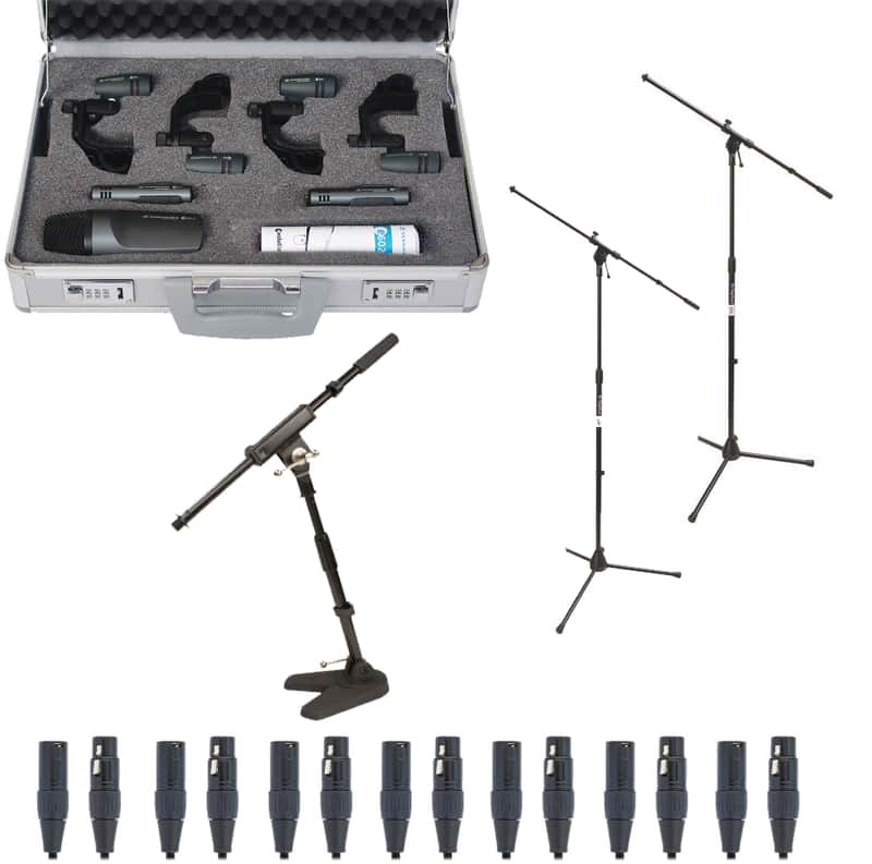Sennheiser DRUMKIT-600-K 7-Microphone Drum Kit with Stands, Cables and Case image 1
