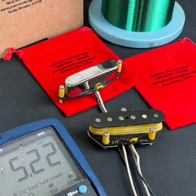 General Vintage Tone Mid 60's  Handwound NOS wire  Pickup set for Telecaster®️ Corona whire NY - Aged image 8