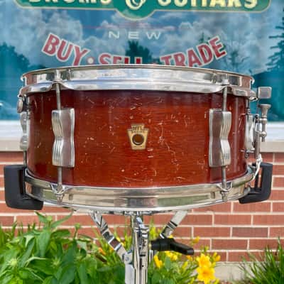 1957 WFL Ludwig 5.5x14 Model 491 Supreme Concert / Pioneer Snare Drum Mahogany image 2