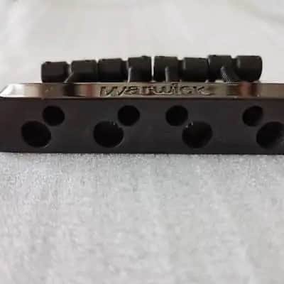 Black Warwick 4 String Bass Guitar Bridge image 3