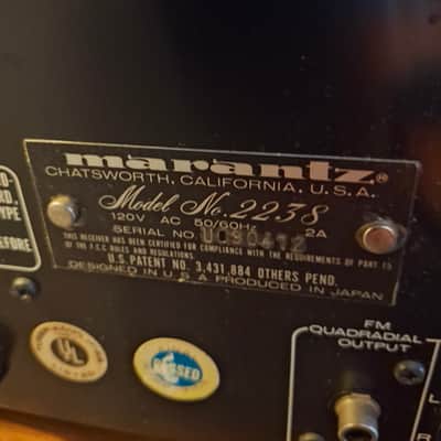 Rare Original Marantz 2238, Not B model, Recapped, New Lamps, WC-22 Wood Case, Only One on Reverb, $1699 Shipped! image 4