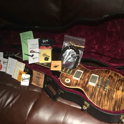 '05 Gibson Custom Shop Les Paul Standard Joe Perry BoneYard VOS w/ CS Bone Case Tags Tour Items Etc image 1