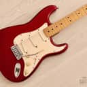 1989 Fender Stratocaster Plus Candy Apple Red w/ Lace Sensor Gold, 100% Original, Case & Strap