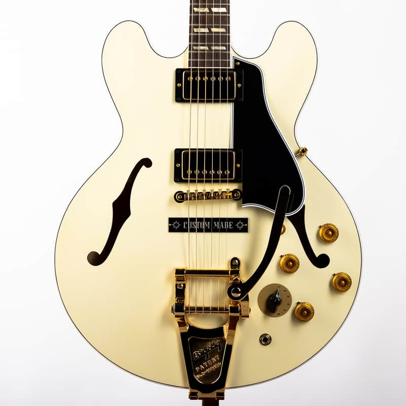 Gibson Custom 59 ES 345 Vintage White Bigsby Varitone VOS GH, Classic White | Demo image 1