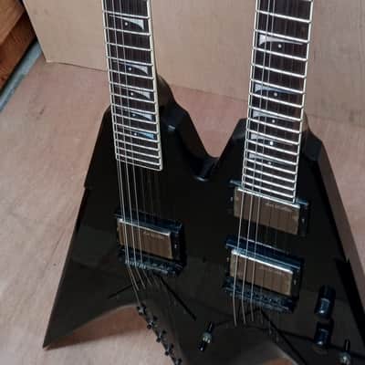 Dean Dave Mustaine VMNT Double Neck 12 string / 6 string Classic Guitar Black  2010 Black image 10