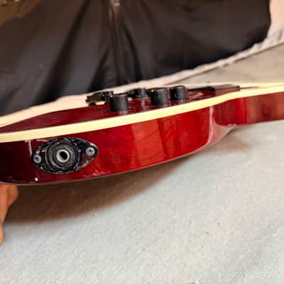 ESP LTD EC-1000 QM Black Cherry EMG Upgraded Tuners Electric Guitar image 3