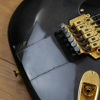 1980's Fender Japan STR-75 HSH Superstrat (Black/Grey Burst) image 4