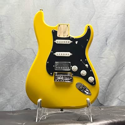 Squier Loaded FSR HSS Stratocaster Body Graffiti Yellow image 1