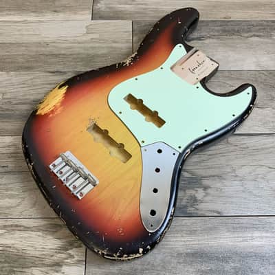 Made to Order - FRANCHIN Uranius bass body Relic Aged 100% Nitro Lacquer (Sunburst/ Black/ White/ Blue/ Green/ Yellow/ Red/ Pink/ Burgundy/ Purple/ Gold/ Silver, etc.) Basswood Poplar Jazz-Bass Style Made in Italy image 21