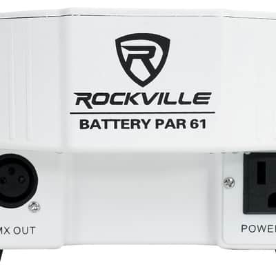 Rockville BATTERY PAR PACK 61 V2 White 8) Rechargeable Wash Lights+Charging Case image 3