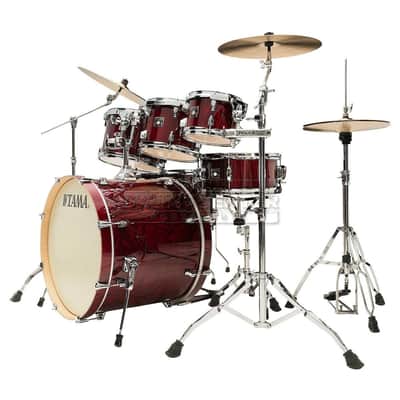 Tama Superstar Classic 7pc Drum Set Gloss Garnet Lacebark Pine image 2