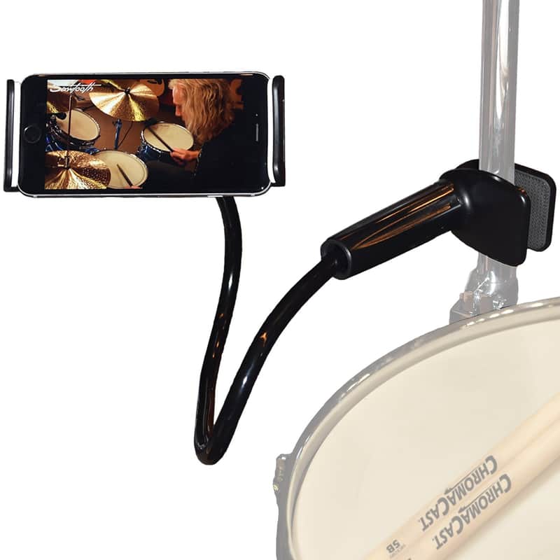 ChromaCast Phone & Tablet Stand Holder, Mount Clip with Grip Flexible Long Arm Gooseneck Compatible with ipad iPhone/Nintendo Switch/Samsung Galaxy Tabs/Amazon Kindle Fire HD image 1