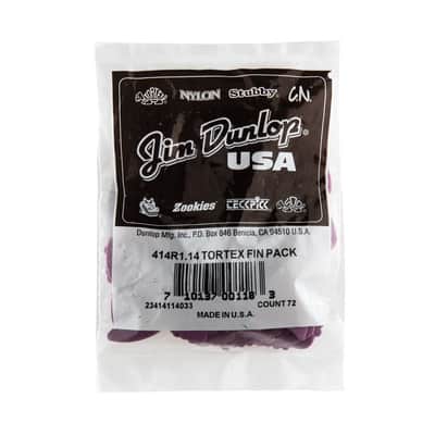 Dunlop 414R Tortex Fin Purple 1.14 image 1