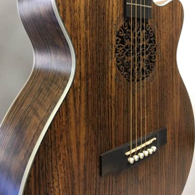 Smiger LG-09 Engraved Sound Hole 40" Acoustic/Electric Guitar with built-in pickup image 5