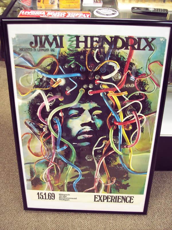 1969 Jimi Hendrix Experience Concert Poster - Gunther Kieser Poster-Lippmann Rau-Germany image 1