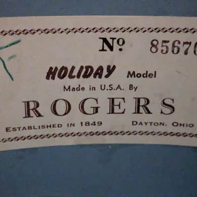 Rogers Dayton Era "Holiday" Drum Set 1967 - Blue Onyx image 24
