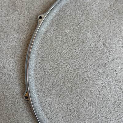 Premier 16” Die-Cast Floor Tom Drum Hoop - COB Chrome over Brass Lot #2 70s - Chrome image 8