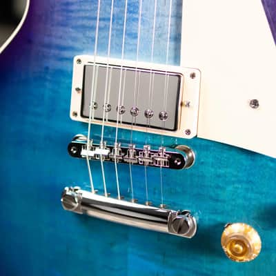 Gibson Les Paul Standard 50s Figured Top Electric Guitar - Blueberry Burst with Hardshell Case image 10