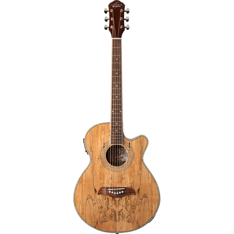 Oscar Schmidt OG10CESM Concert Cutaway Acoustic-Electric Guitar, Spalted Maple image 1