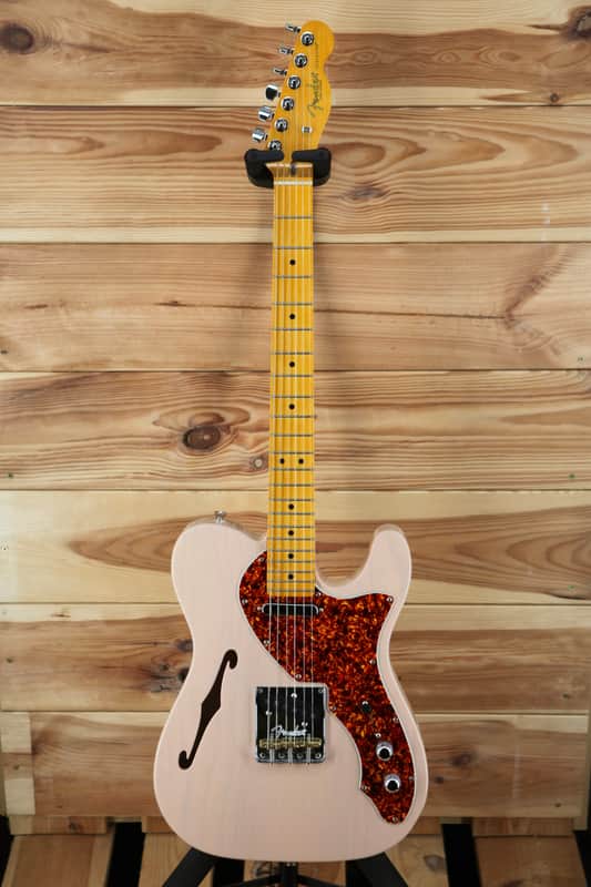 Fender American Professional II Telecaster Thinline - Transparent Shell Pink image 1