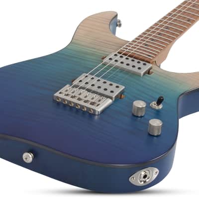 Schecter C-1 Standard Plus guitar in Blue Fade image 3