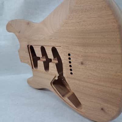 Unfinished Mahogany SSS Hardtail guitar body - fits Fender Strat Stratocaster necks J2053 image 5
